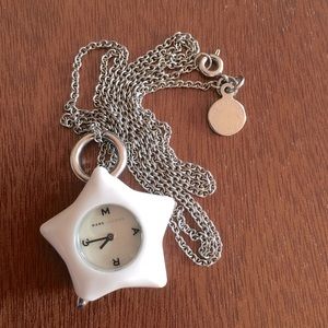 Marc Jacobs White Star Clock Necklace